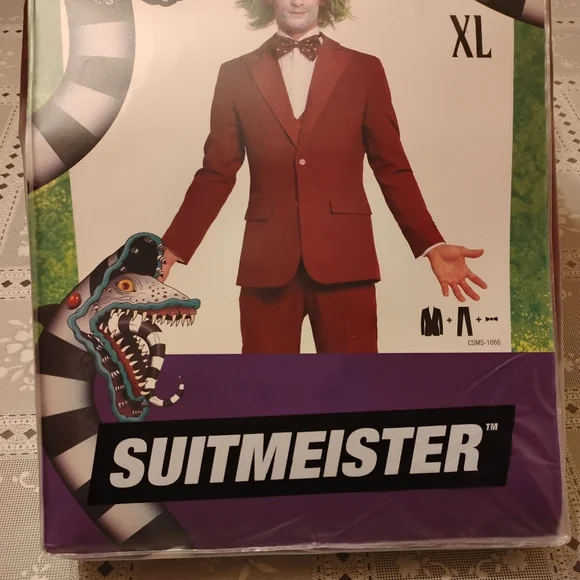 🆕 Suitmeister Beetlejuice Wedding Suit Adult Halloween Costume XL, NEW - Picture 7 of 10